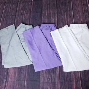 Sara Morgan Women's Knit Slacks Size 16 Grey Purple White